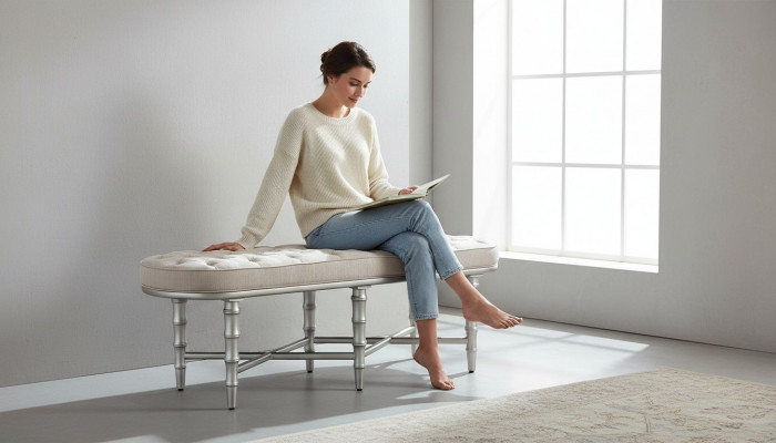 Design stool bench furniture luxury pouf footstool upholstered stool seat stool