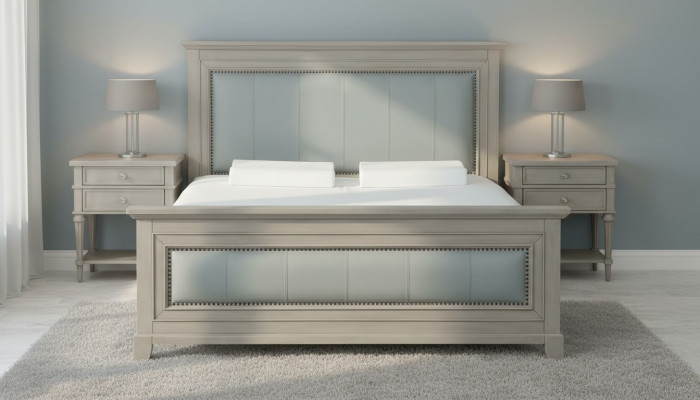 Double bed bedroom hotel marriage luxury bed 2x nightstand 3-piece set