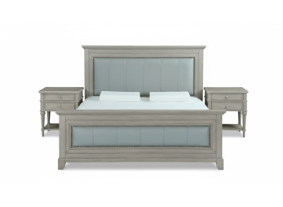 Double bed bedroom hotel marriage luxury bed 2x nightstand 3-piece set