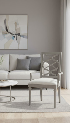 Luxury designer chair with armrests, genuine textile furniture single-seater wood
