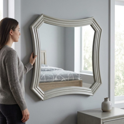 Bathroom mirror, bathroom mirror, mirror 80*80cm, hanging mirror, glass