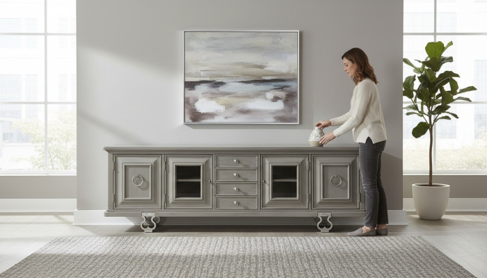 Luxury sideboard tv lowboard rtv xxl cabinet table living room wood hotel