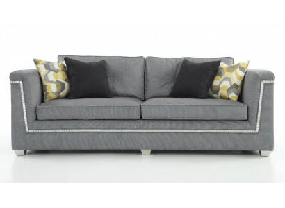 Sofa Set 3+1 Gray Living Room Textile Upholstered Furniture Modern Sofa