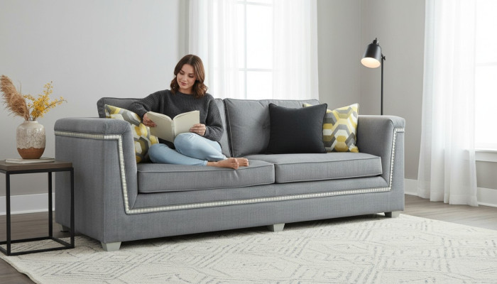 Luxury Three-Seater Sofa Dubai Furniture Sofa Couch Living Room Furniture 3-Seat