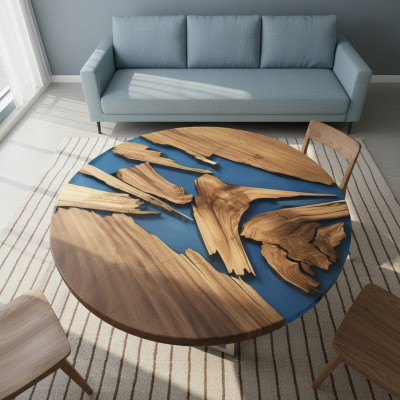 Round tables dining table design table modern sea river furniture 90 cm