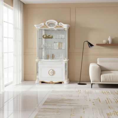 Italian Luxury Furniture Display Cabinet Sideboard Glass Design Cabinet