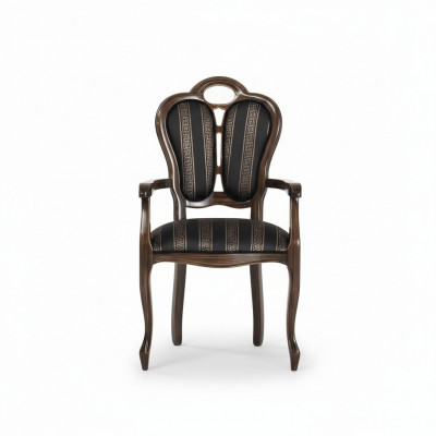 Chair with Armrest Luxury Design Chair Textile Furniture Single Seater Wooden Armchair New