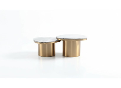 Designer round coffee table, living room table, coffee table, sofa table, marble side table.