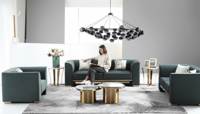 Three-seater big XXL couch upholstered design sofa modern three-seater couches room furniture