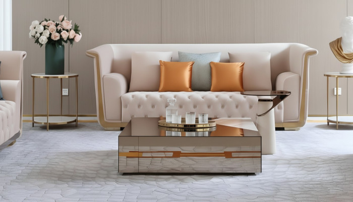 Designer modern coffee table side table sofa marble table glass coffee table new