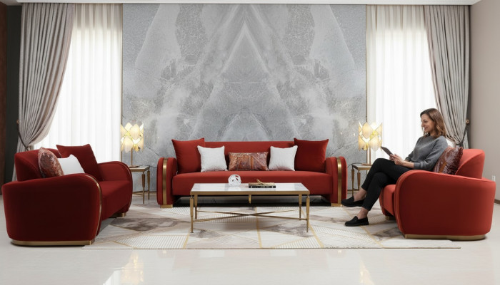 Sofa set 3-2-1 seat set design sofa couches luxury group upholstery new