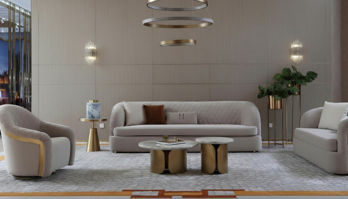 Three-seater textile couch upholstery design sofa 3-seater sofas furniture big sofa new