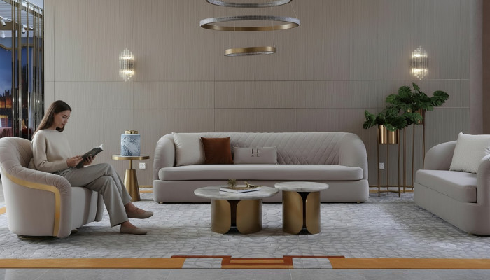 Designer round coffee table living room table coffee table sofa table side marble