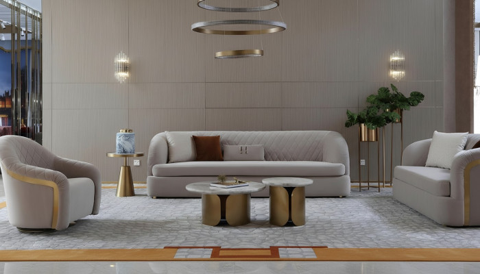 Designer round coffee table living room table coffee table sofa table side marble