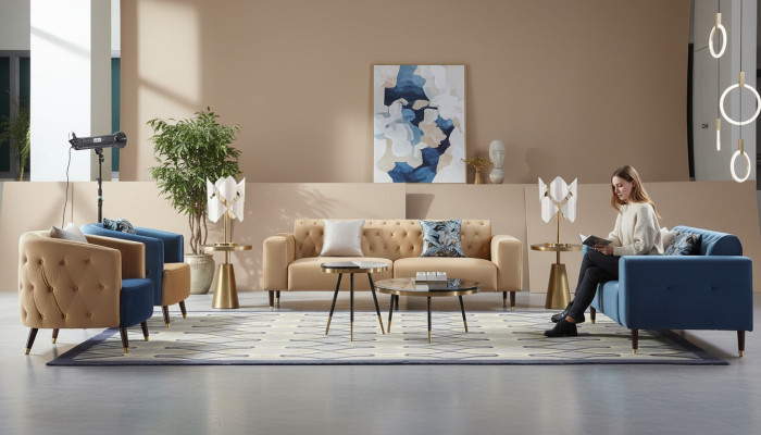 Design furniture living room couch sofa sets sofas sofa suite 3+2+1+1 4-piece set.