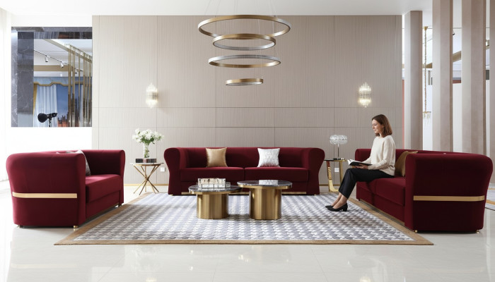 Three-seater couch upholstery design sofa modern seating 242 x 93 sofas room furniture