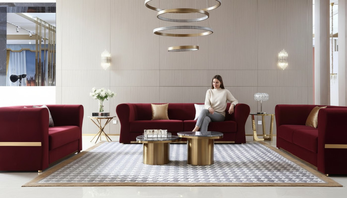 Round Coffee Table Luxury Living Room Table Coffee Table Design Tables Style Furniture 2-piece Set