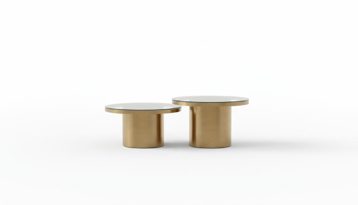 Round Coffee Table Luxury Living Room Table Coffee Table Design Tables Style Furniture 2-piece Set