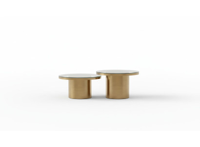 Round Coffee Table Luxury Living Room Table Coffee Table Design Tables Style Furniture 2-piece Set