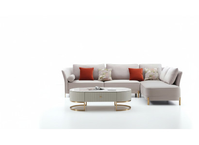 Living room modern sofa corner sofa L-shape coffee table corner sofa upholstery 2-piece set new