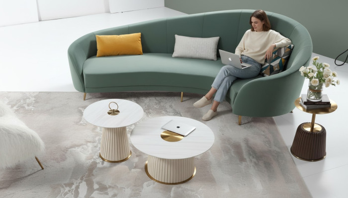 Round Sofa Modern Sofa Living Landscape Room Furniture Designer Sofa Round Corner Sofa