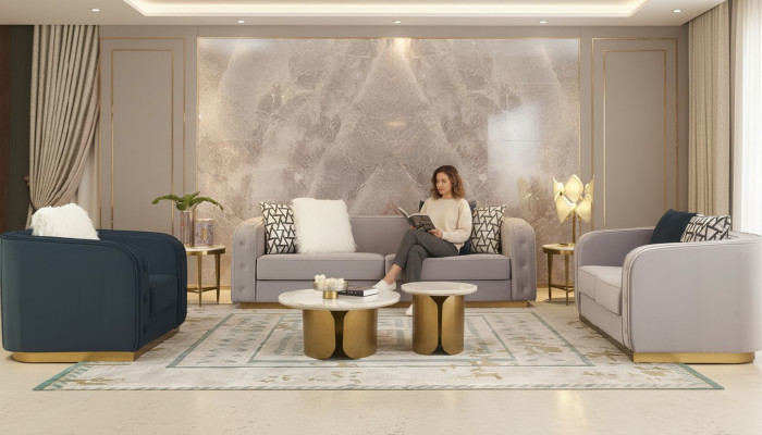 Luxury hotel furniture sitter sofa set upholstered furniture living room three-seater couch