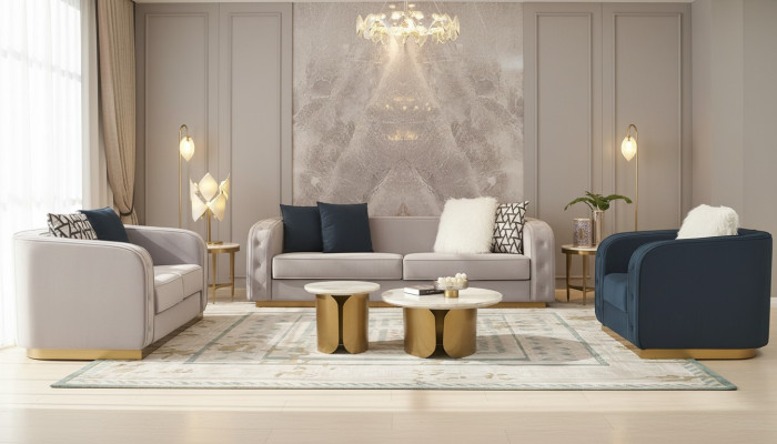 Coffee Table Set 2-Piece Set Suite Coffee Table Tables Designer Round 2-Piece Coffee Table