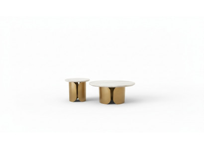 Coffee Table Set 2-Piece Set Suite Coffee Table Tables Designer Round 2-Piece Coffee Table