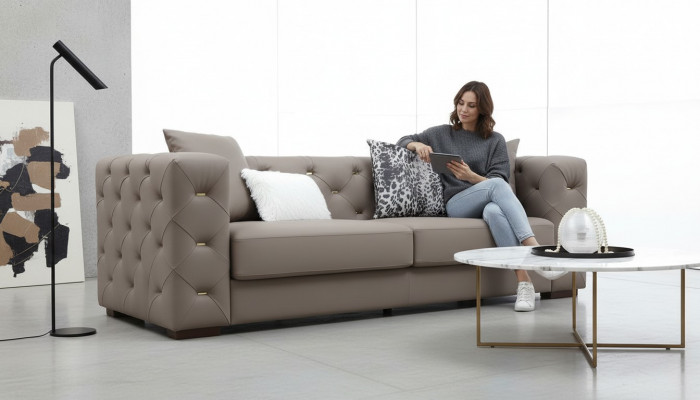 Three-seater couch upholstery design sofa modern seating sofas Chesterfield luxury furniture