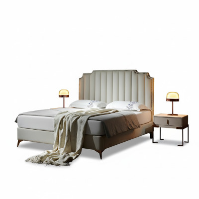 Bed 180x200cm Leather Bedroom Furniture Luxury Modern Beds Hotel Furniture New