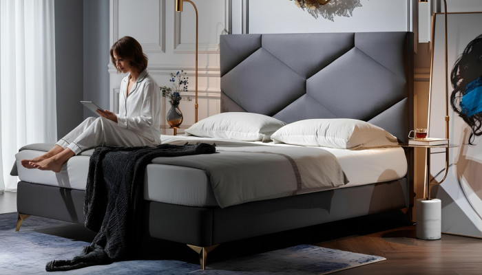 Bed 180x200 cm Textile Bedroom Furniture Luxury Modern Beds Hotel Furniture New