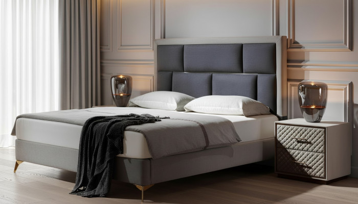 Beds Furniture Sleep Hotel Double Luxury Bedroom Bed Design Upholstery Velvet New