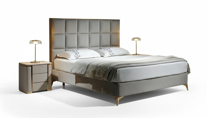 Bed 2x Nightstand 3-piece Bedroom Set Designer Luxury Group New Suite