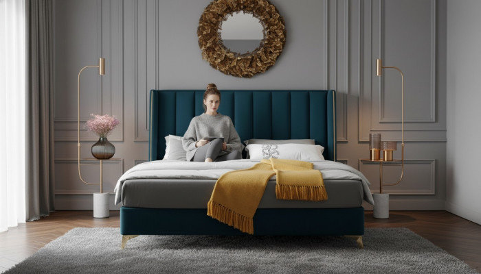Luxury design bed double beds bedroom furniture upholstered bed designer bed beds