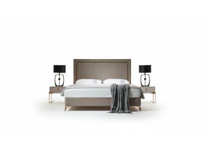 Bed 3-piece. Bedroom Set Design Luxury Bedroom Hotel Furniture 2x Nightstand