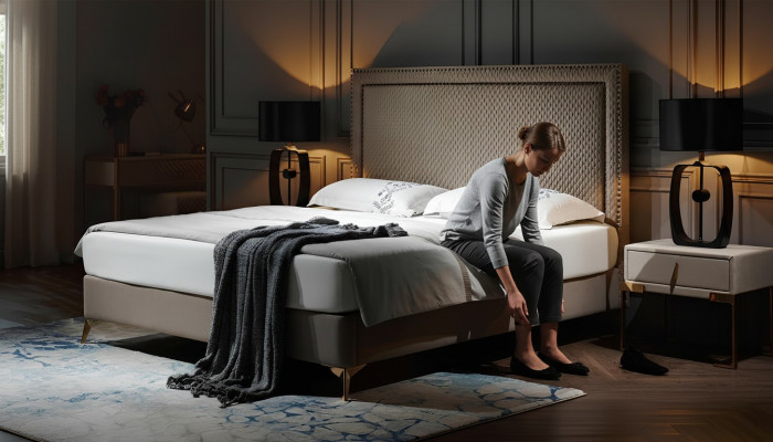 Double bed, bed, matrimonial bed, design, luxury, plush bed, designer bed, leather beds