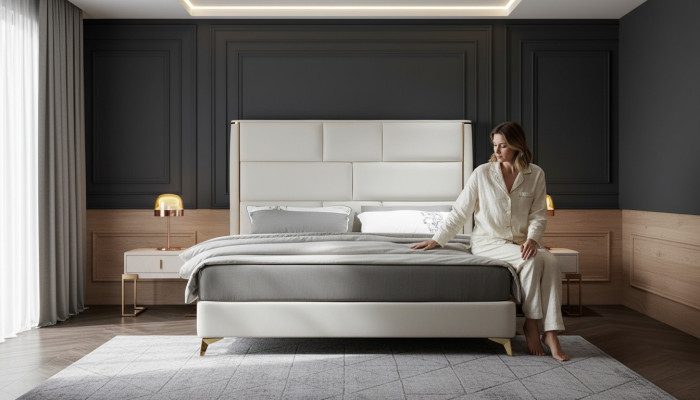 Luxury bedroom bed upholstery design double hotel beds hotel furniture velvet new
