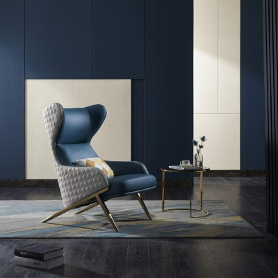 Luxury Designer Furniture Modern Design Armchair 74*90cm Leather Living Room