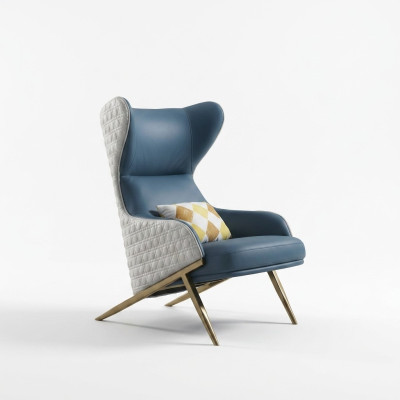 Luxury Designer Furniture Modern Design Armchair 74*90cm Leather Living Room