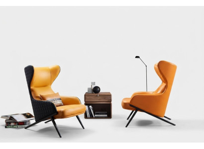 Armchair Design Reclining Relax Lounge Club Single Seater Upholstery Fabric Leather