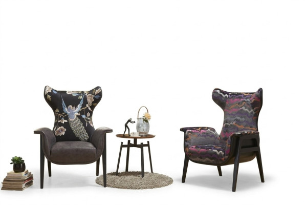 Armchair Design Reclining Relax Club Lounge Single-Seater Upholstery Fabric Textile