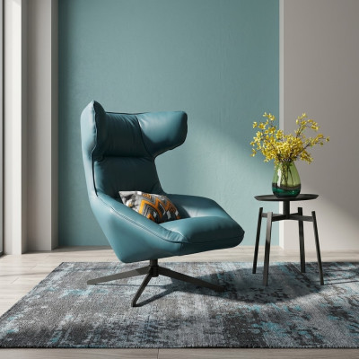 Luxury Design Furniture Modern Design Armchair 75 x 101cm Leather Living Room