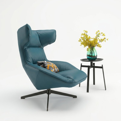 Luxury Design Furniture Modern Design Armchair 75 x 101cm Leather Living Room
