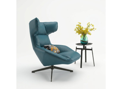 Luxury Design Furniture Modern Design Armchair 75 x 101cm Leather Living Room