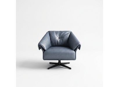 Armchair Design Luxury Relax Club Lounge Single Seater Upholstery Fabric Leather