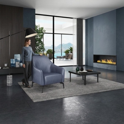 Modern design armchair leather living room lounge luxury design furniture