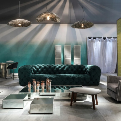 Chesterfield Four-Seater XXL Luxurious Lounge Club Sofa for Exclusive