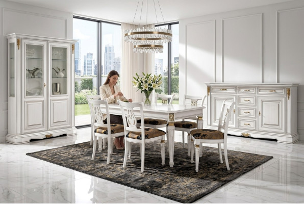 Set of 4 chairs armchairs dining room suite wood modern group armchair furniture