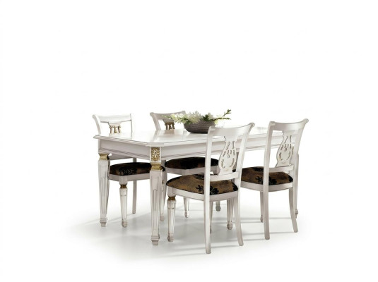 Dining table table dining room tables luxury wood white design modern Italian furniture