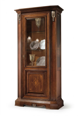 Display glass cabinet, solid wood display cabinet, living room furniture, sideboard made of solid wood.